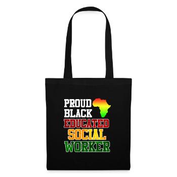 Africa Education I am a proud social worker - Tote Bag - black - Front