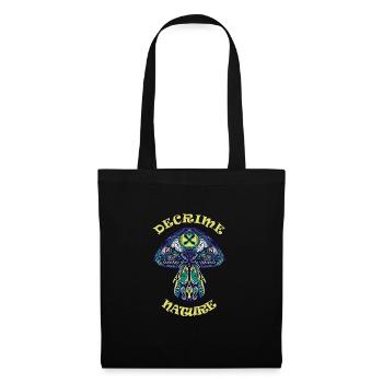 Decrime Nature Colorful Magic Mushroom Trippy - Stoffbeutel - Schwarz - Vorne