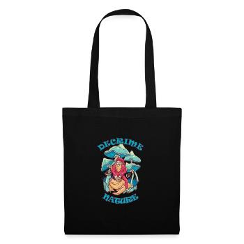 Decrime Nature Colorful Magic Mushroom Trippy - Stoffbeutel - Schwarz - Vorne