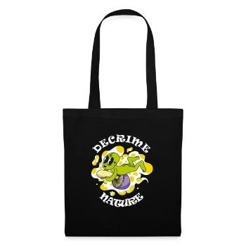Decrime Nature Colorful Magic Mushroom Trippy - Stoffbeutel - Schwarz - Vorne