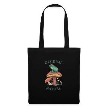 Decrime Nature Champignon Magique Coloré Grenouille - Sac en tissu - noir - Devant