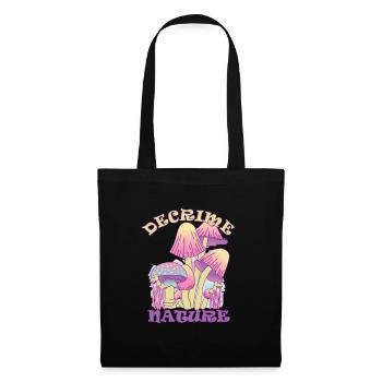 Decrime Nature Colorful Magic Mushroom Trippy - Stoffbeutel - Schwarz - Vorne
