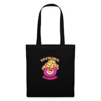Decrime Nature Colorful Magic Mushroom Trippy - Stoffbeutel - Schwarz - Vorne