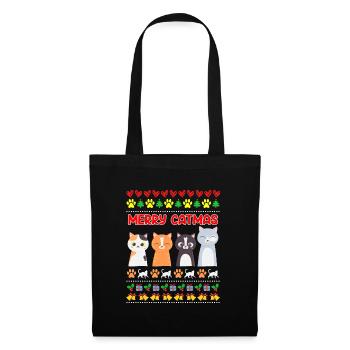 Miaou Noël moche Noël Weihnachten - Sac en tissu - noir - Devant