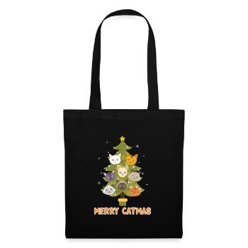 Merry Catmas Cats Christmas Tree - Tote Bag - black - Front