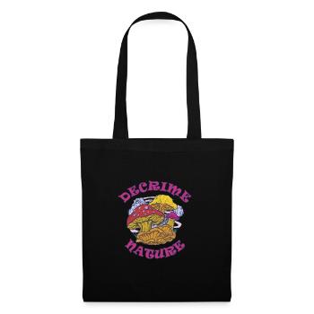 Decrime Nature Colorful Magic Mushroom Trippy - Stoffbeutel - Schwarz - Vorne