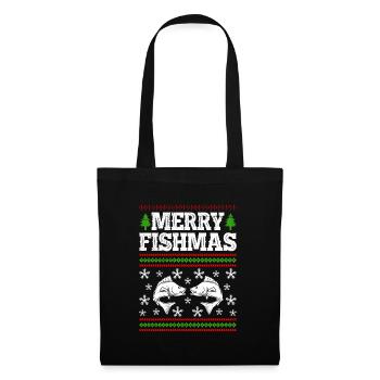 Merry Fishmas Angler Christmas Angel - Tote Bag - black - Front