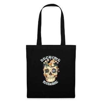 Decrime Nature Colorful Magic Mushroom Skull - Stoffbeutel - Schwarz - Vorne