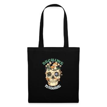 Decrime Nature Colorful Magic Mushroom Skull - Stoffbeutel - Schwarz - Vorne