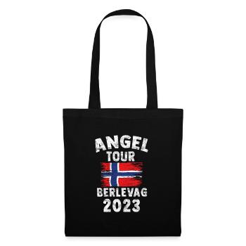 BERLEVAG 2023 - Angel Tour Norwegen Geschenk - Stoffbeutel - Schwarz - Vorne