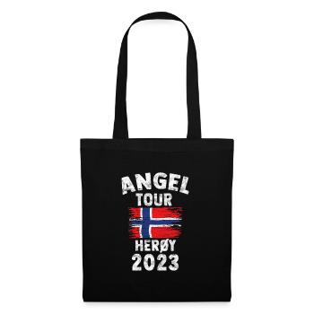 HERÖY 2023 - Angel Tour Norwegen Personalisierbar - Stoffbeutel - Schwarz - Vorne