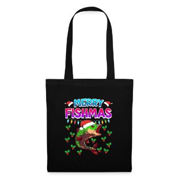 Niklaus Fish Christmas Merry Fishmas - Tote Bag - black - Front