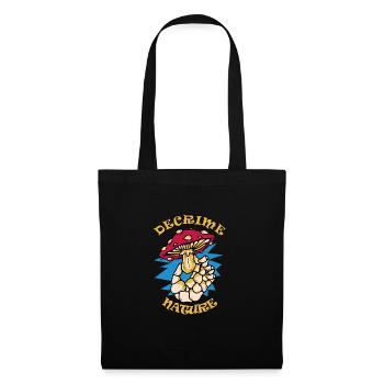 Decrime Nature Squelette de champignon magique coloré - Sac en tissu - noir - Devant