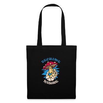 Decrime Nature Squelette de champignon magique coloré - Sac en tissu - noir - Devant