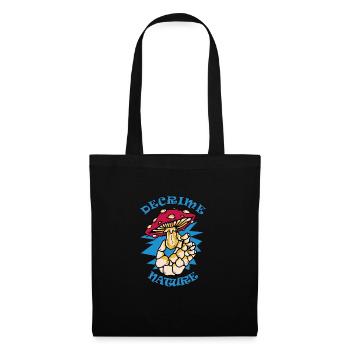 Decrime Nature Squelette de champignon magique coloré - Sac en tissu - noir - Devant