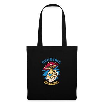 Decrime Nature Squelette de champignon magique coloré - Sac en tissu - noir - Devant