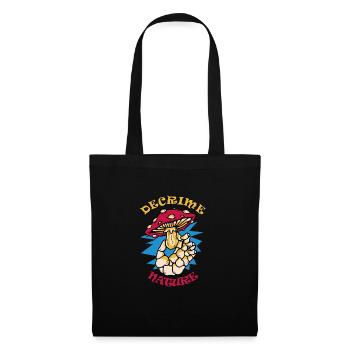 Decrime Nature Squelette de champignon magique coloré - Sac en tissu - noir - Devant