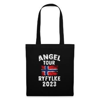 RYFYLKE 2023 Angel Tour Norwegen Personalisierbar - Stoffbeutel - Schwarz - Vorne