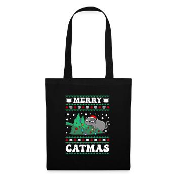 Merry Catmas Cats Christmas Cat Owner - Tote Bag - black - Front