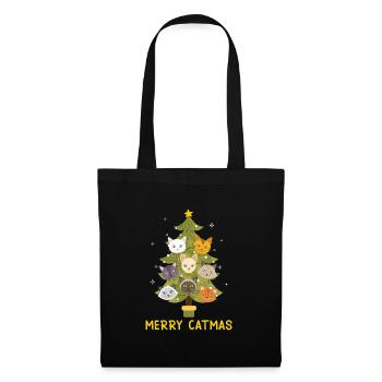 Merry Catmas Cats Christmas Tree - Tote Bag - black - Front