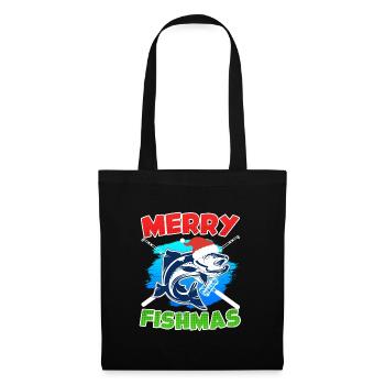 Merry Fishmas Fishing - Tote Bag - black - Front