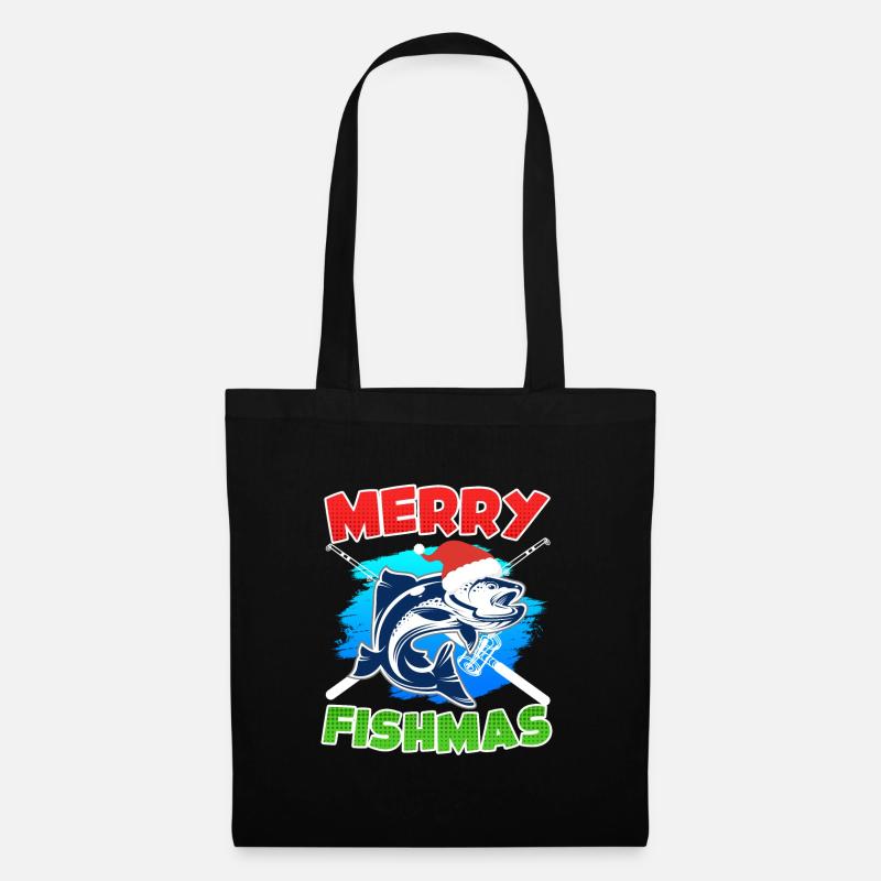 Joyeux poisson Pêche - Sac en tissu - noir