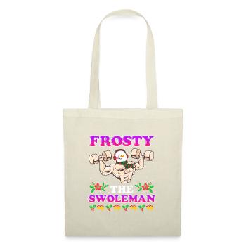 Bodybuilder Bonhomme de neige Frosty le Swoleman - Sac en tissu - nature - Devant
