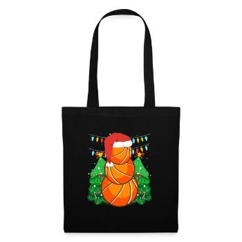Basketball Snowman Basketball Player - Tote Bag - black - Front
