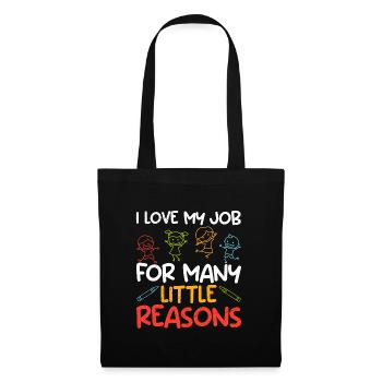 I love my job in kindergarten - Tote Bag - black - Front