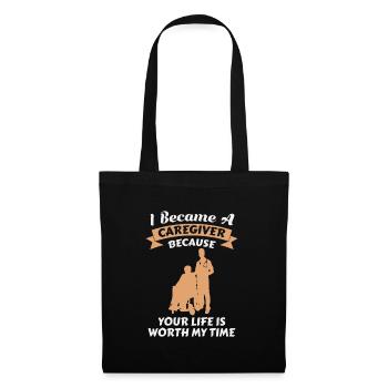 Votre vie est importante pour moi Je suis infirmière gériatrique - Sac en tissu - noir - Devant
