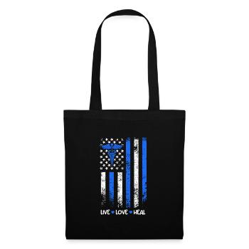 Live Love Heal USA Flag Best Nurse - Tote Bag - black - Front