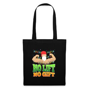 No Lift no Gift Nicholas Bodybuilder Noël - Sac en tissu - noir - Devant