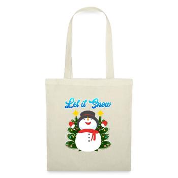 Let it Snow Snowman Noël - Sac en tissu - nature - Devant