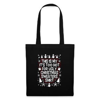 Zu heiß fr Ugly Christmas Sweater - Stoffbeutel - Schwarz - Vorne