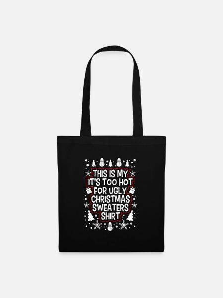 For varmt for Ugly Christmas gensere - Stoffveske - svart