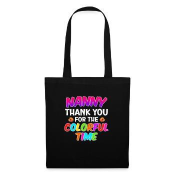 Merci pour le temps coloré meilleure assistante maternelle - Sac en tissu - noir - Devant