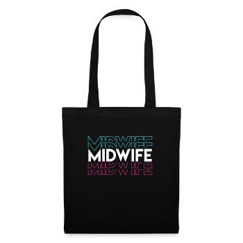Sage-femme obstétricienne Doula - Sac en tissu - noir - Devant