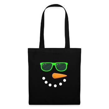 Snowman Face Sunglasses Snowman Costume - Tote Bag - black - Front