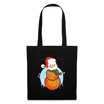 Basketball Player Snowman Basketball Player - Tote Bag - black - Front
