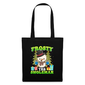 Frosty the Swoleman Schneemann Kraftsport - Stoffbeutel - Schwarz - Vorne