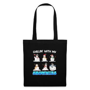 Chill out with my Snowmies Merry Christmas - Tote Bag - black - Front