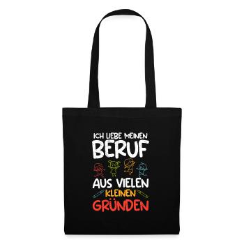 I love my job in kindergarten - Tote Bag - black - Front