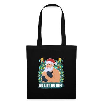 No Lift no Gift Santa Claus Christmas Sportsman - Sac en tissu - noir - Devant