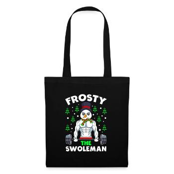Ugly Christmas Bodybuilder Snowman - Tote Bag - black - Front