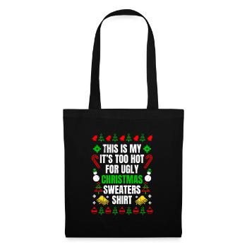 Trop chaud pour les pulls moches Noël - Sac en tissu - noir - Devant