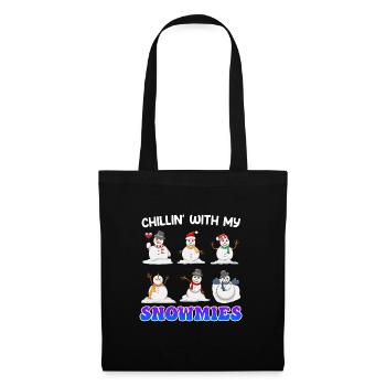 Chill out with my Snowmies Merry Christmas - Tote Bag - black - Front