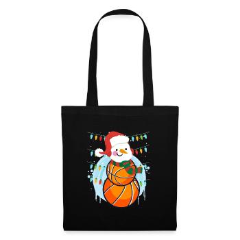 Basketball Player Snowman Basketball Player - Tote Bag - black - Front