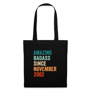 Birthday November 2002 funny vintage design - Tote Bag - black - Front