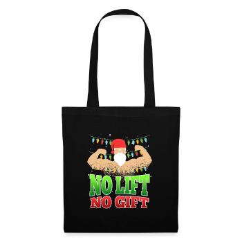 No Lift no Gift Nicholas Bodybuilder Noël - Sac en tissu - noir - Devant