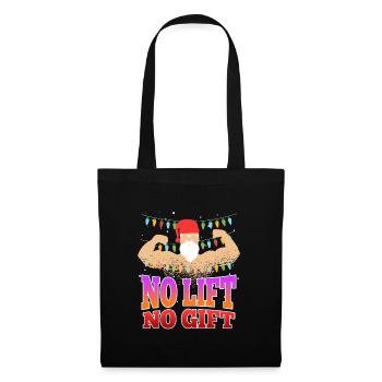 No Lift no Gift Nicholas Bodybuilder Noël - Sac en tissu - noir - Devant